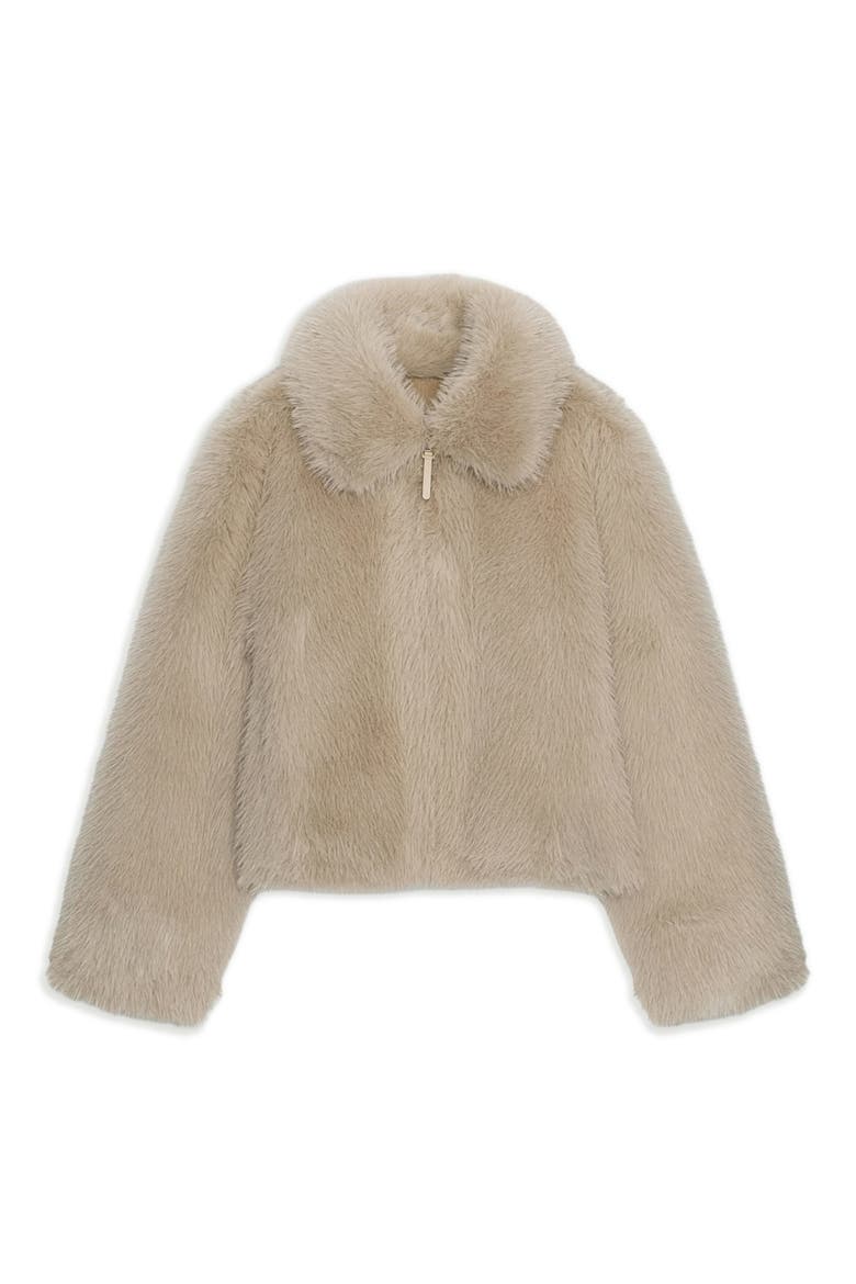 Juliet Faux Fur Jacket, Alternate, color, BEIGE