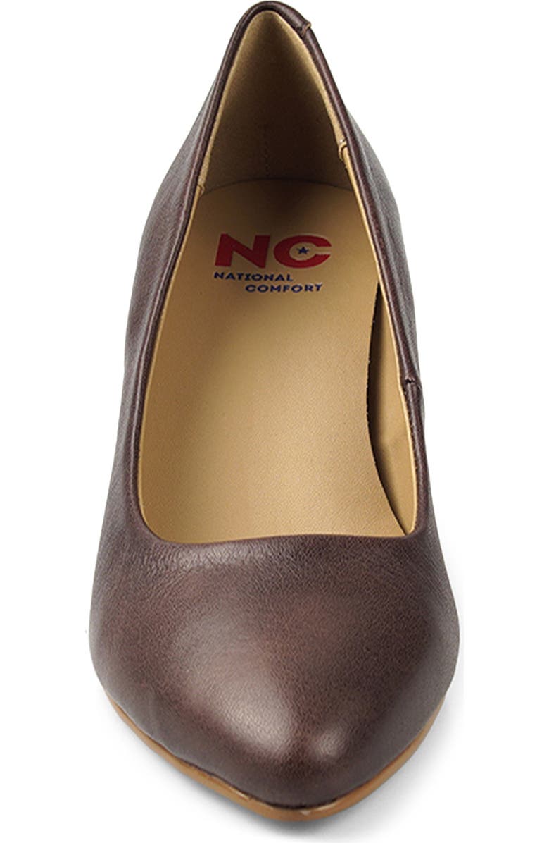 National Comfort Wedge Pump, Alternate, color, Brown Leather