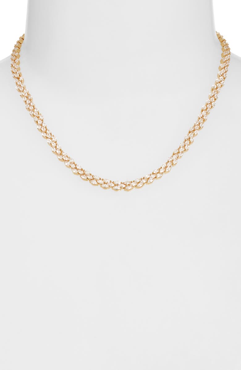 Nordstrom Cubic Zirconia Fancy Chain Necklace, Alternate, color, 