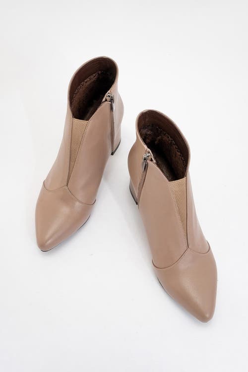 Forever & Always Shoes Finda Leather Block Heel Boot In Brown