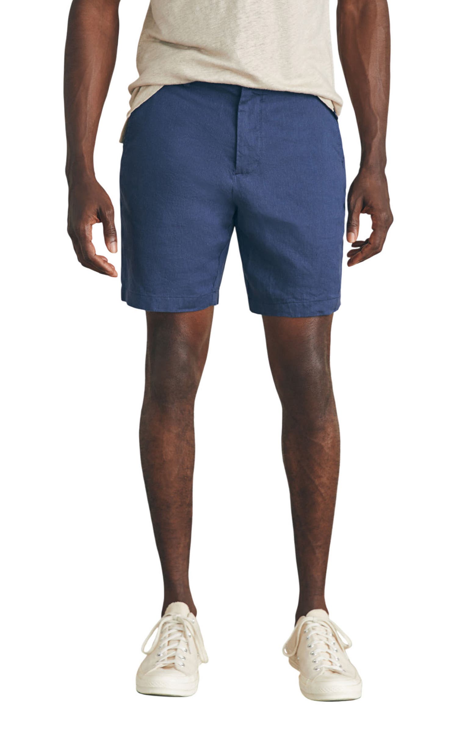 Faherty Movement Flex Linen & Organic Cotton Blend Shorts | Nordstromrack