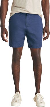 Faherty Movement Flex Linen & Organic Cotton Blend Shorts