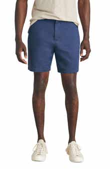 Faherty Movement Flex Linen & Organic Cotton Blend Shorts