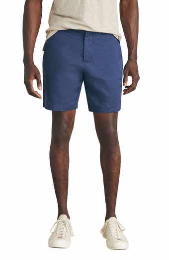 Faherty Movement Flex Linen & Organic Cotton Blend Shorts