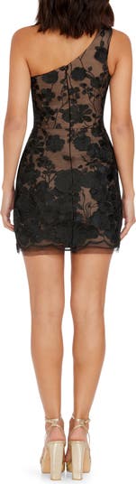Maddie One-Shoulder Lace Minidress