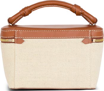 Balmain B-Army Logo Canvas & Leather Vanity Case Bag | Nordstrom