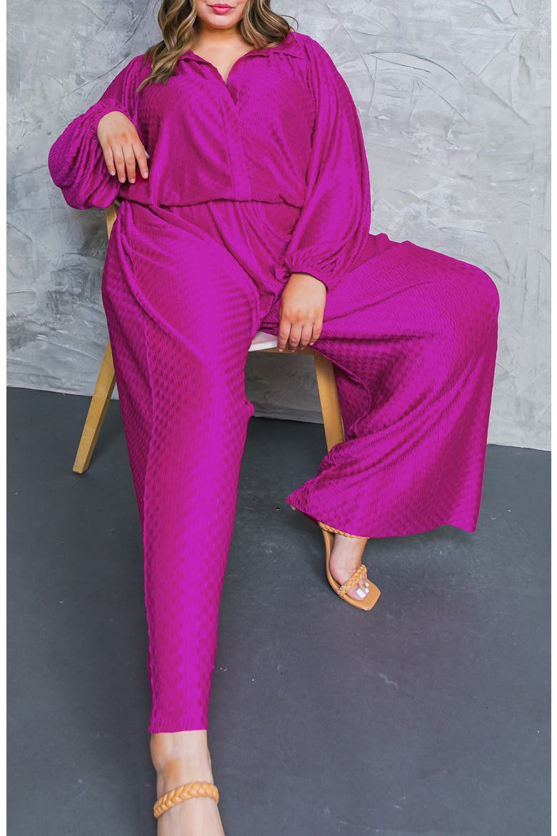Jacquard Woven Pants, Alternate, color, FUCHSIA