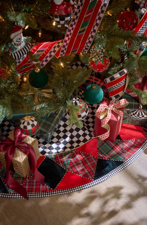 Mackenzie-childs Mackenzie Childs Mix Check Tree Skirt In Multi