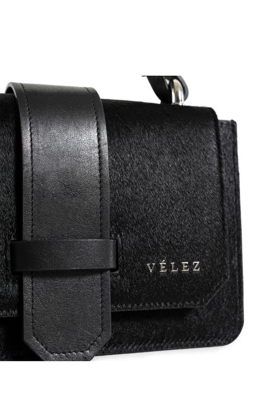 Velez Mini Garniel Leather Bowling Bag F In Black