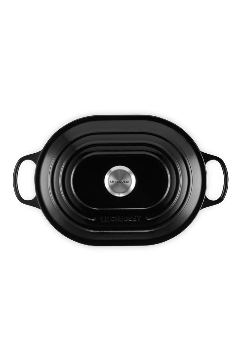 3.75-Quart Oval Enameled Cast Iron Casserole, Alternate, color, LICORICE