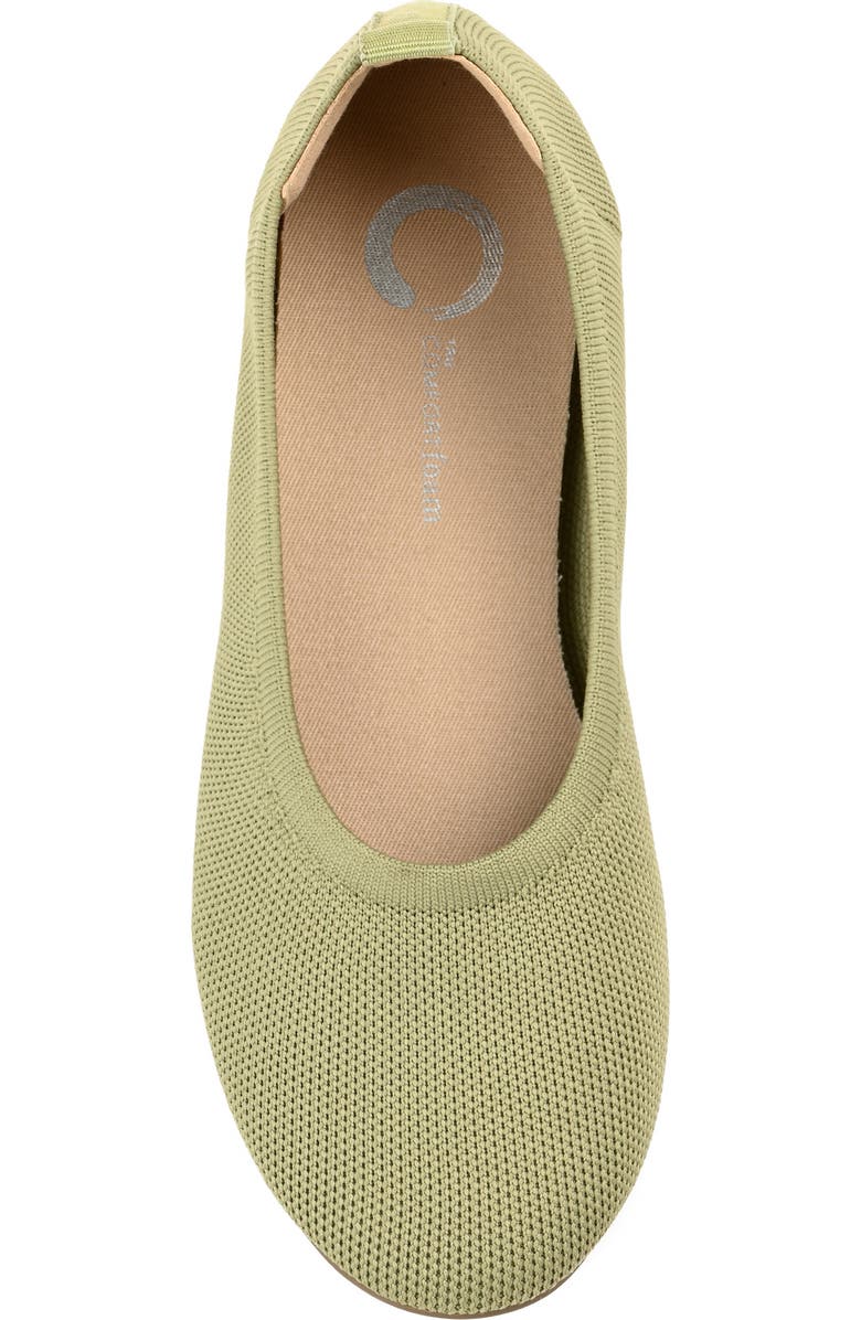 Journee Collection Jersie Knit Ballet Flat, Alternate, color, Olive