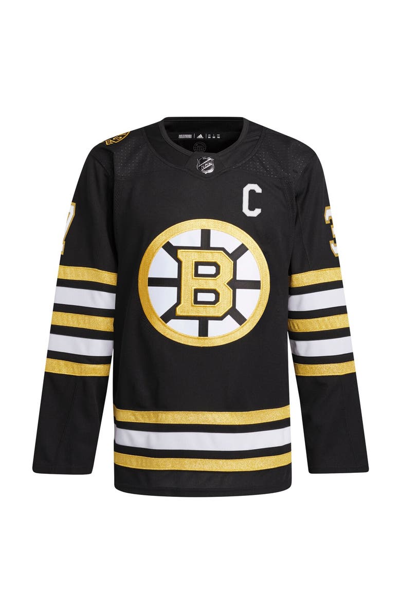 adidas Men's adidas Patrice Bergeron Black Boston Bruins Home Primegreen Authentic Player Jersey, Alternate, color,
