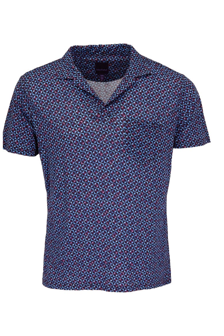 Bobby Merino Wool Johnny Collar Polo, Main, color, City Geo Plum