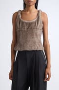 Alexander Wang Fitted Faux Fur Tank