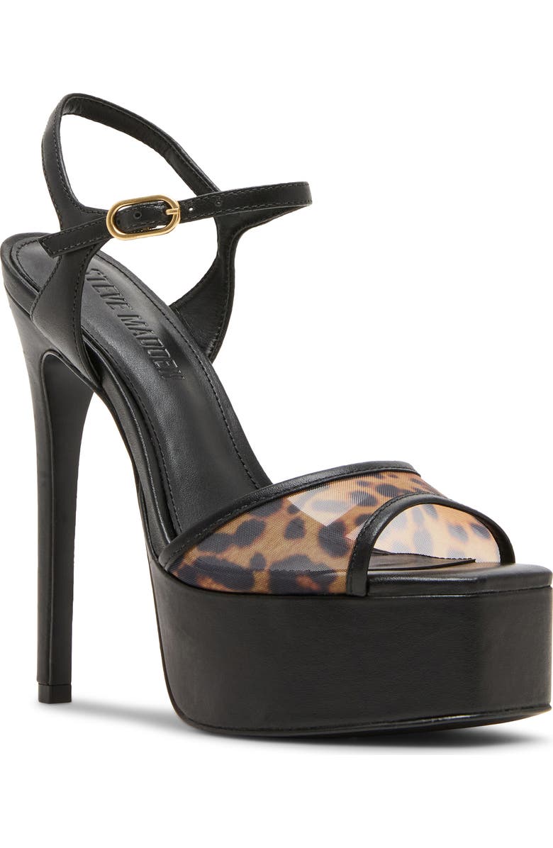 Steve Madden Cologne Platform Stiletto Sandal, Main, color, Leopard Multi