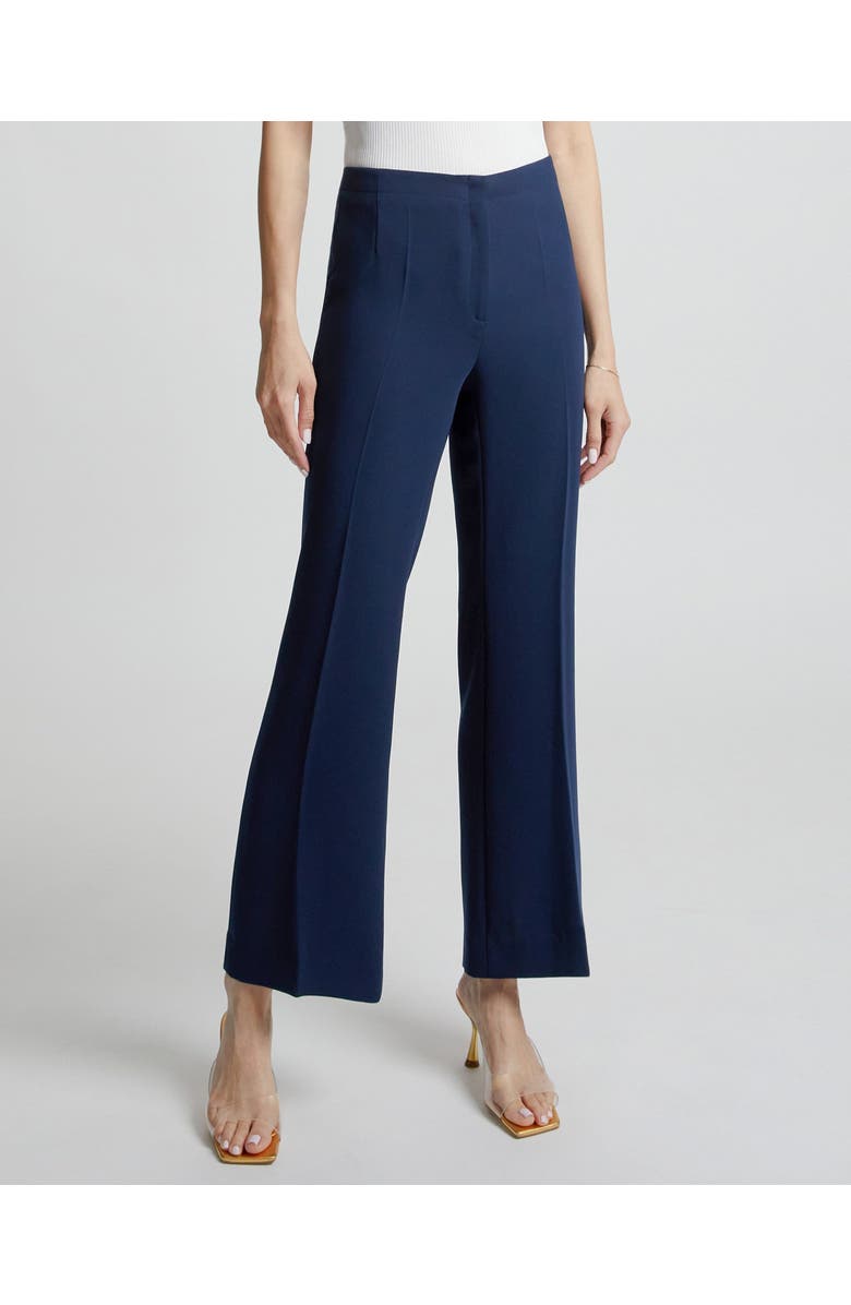 Santorelli IZZY Cropped Flared Pant in Fluid Cady, Alternate, color,
