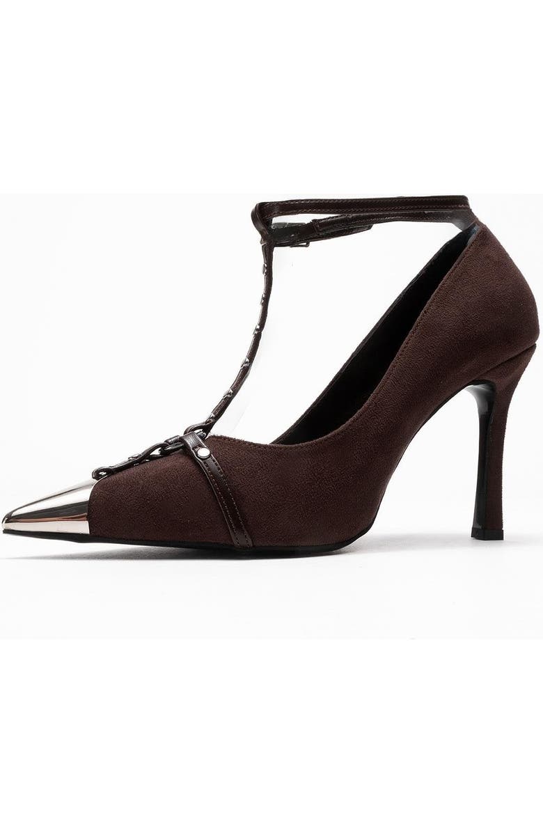 Prologue Shoes Juliana Pointed Toe Pump, Alternate, color, Brown Suede