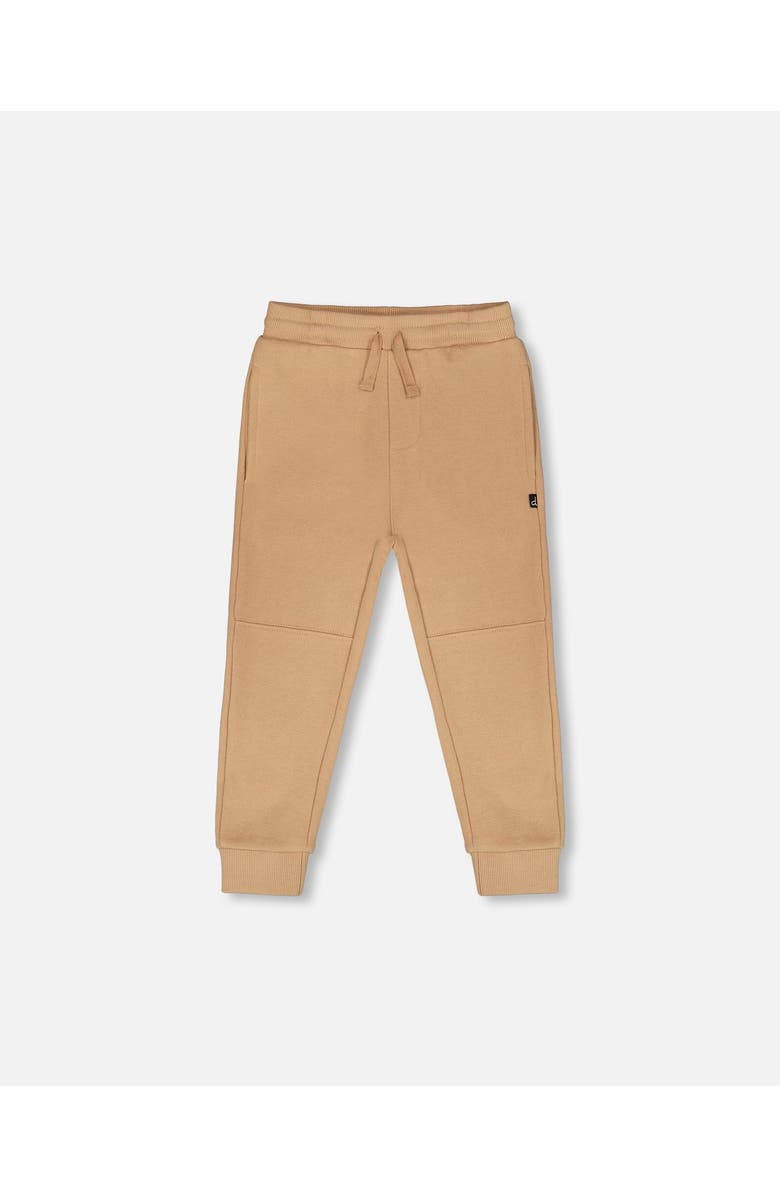 Deux par Deux French Terry Elastic Waist Sweatpants, Main, color, Beige