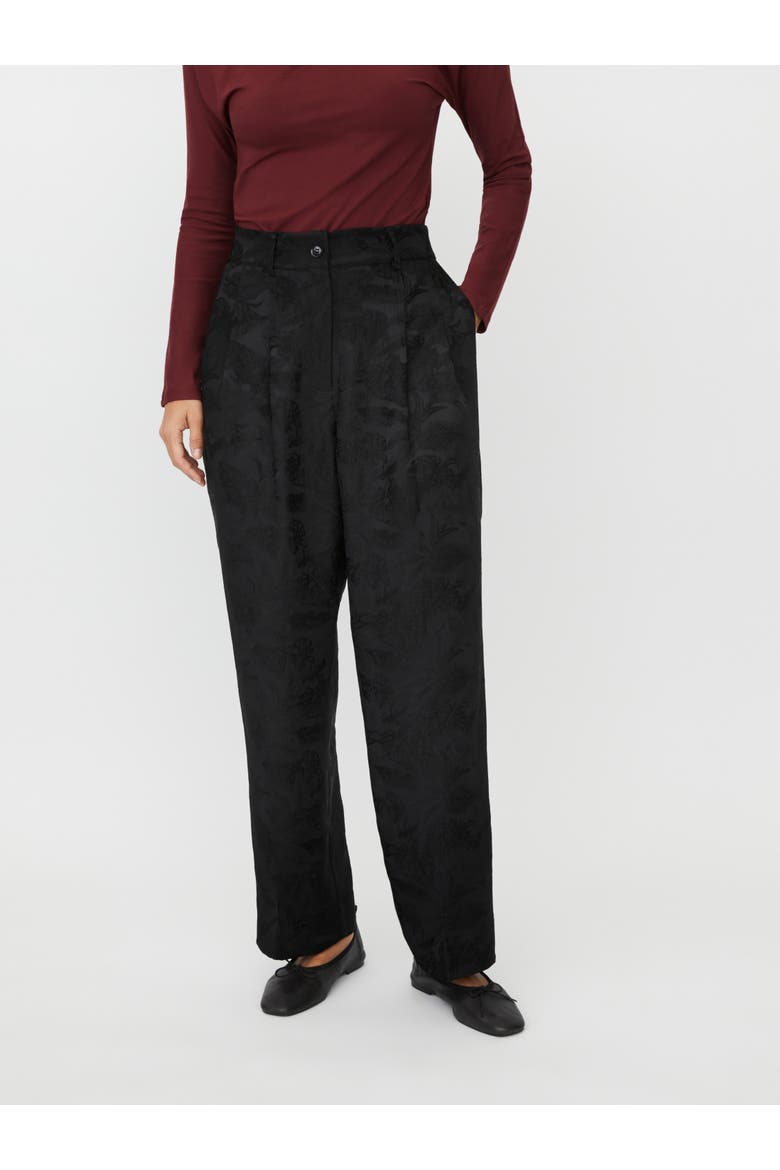 Maperli Jacquard Textured Pants, Main, color, Black
