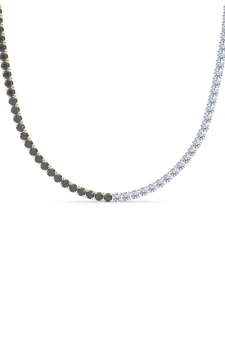HauteCarat Black & White Lab Grown Diamond Necklace, Main, color, 18K White Gold