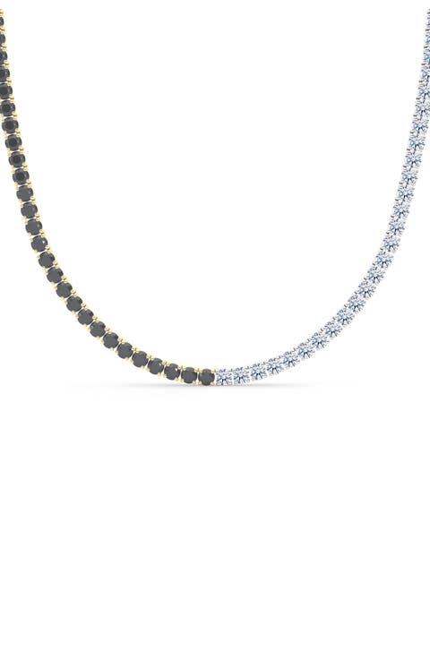 Black & White Lab Grown Diamond Necklace