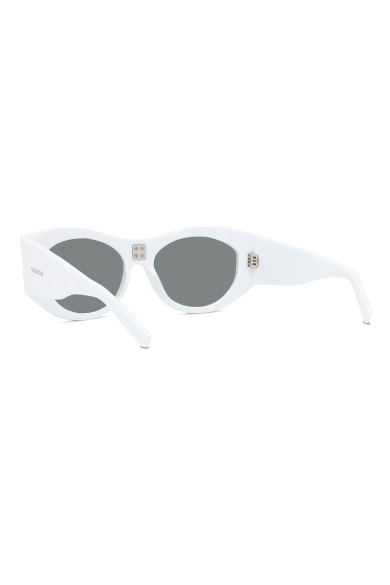 Shield Sunglasses, Alternate, color, WHITE / SMOKE MIRROR