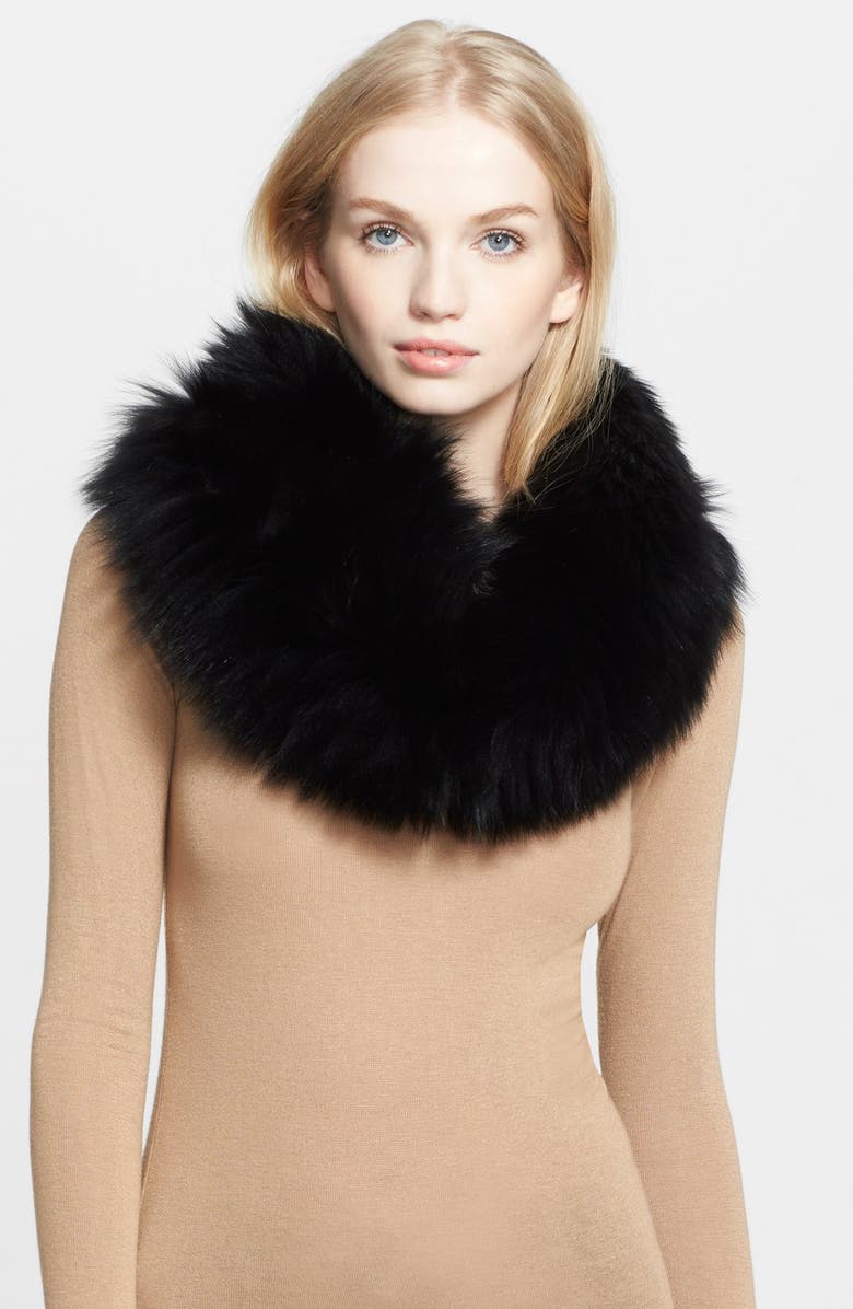 Theory 'Kooba' Genuine Fox Fur Snood, Main, color, 