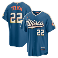 Nike Men's Nike Christian Yelich Mineral Blue Milwaukee Brewers 2026 City Connect Stadium Jersey