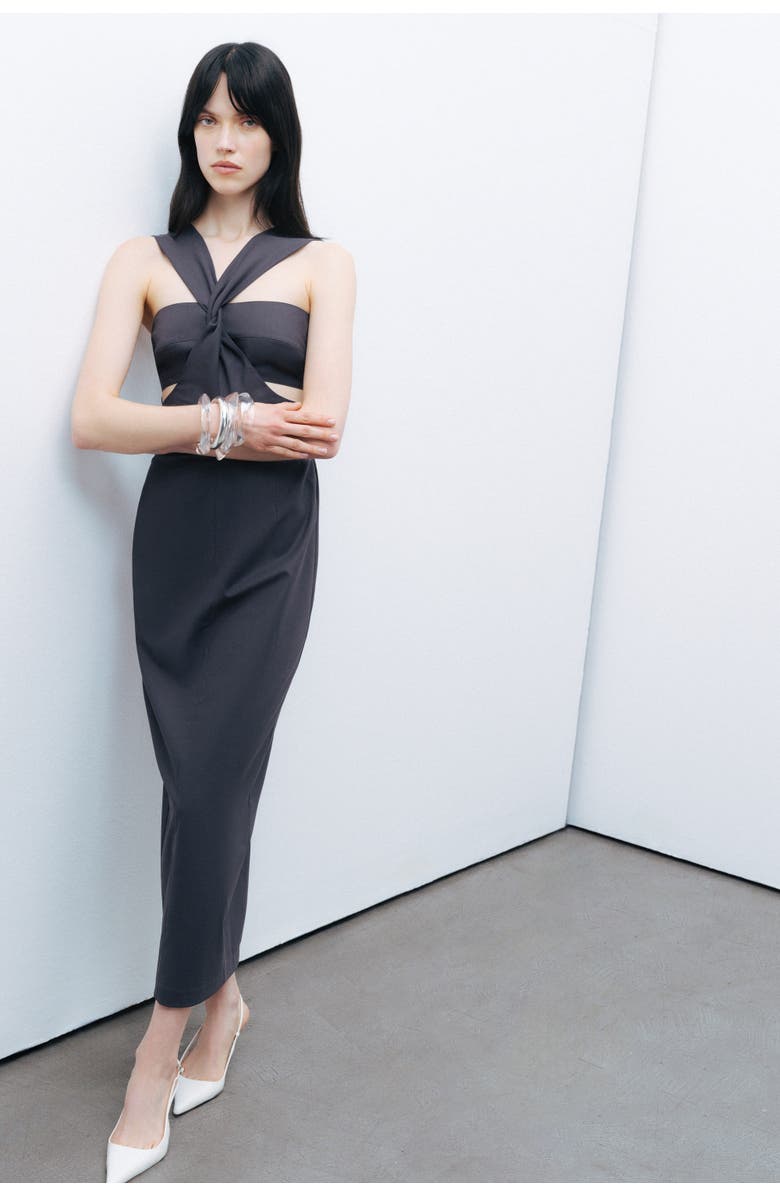 Nocturne Cut-Out Detailed Midi Dress, Alternate, color, 