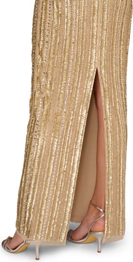 Aidan Mattox Embellished Off the Shoulder Gown Nordstrom