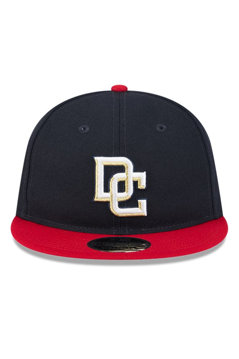 Men's New Era Navy/Red Washington Nationals Baseball Hall of Fame Retro Crown 9FIFTY Adjustable Hat, Alternate, color, Navy