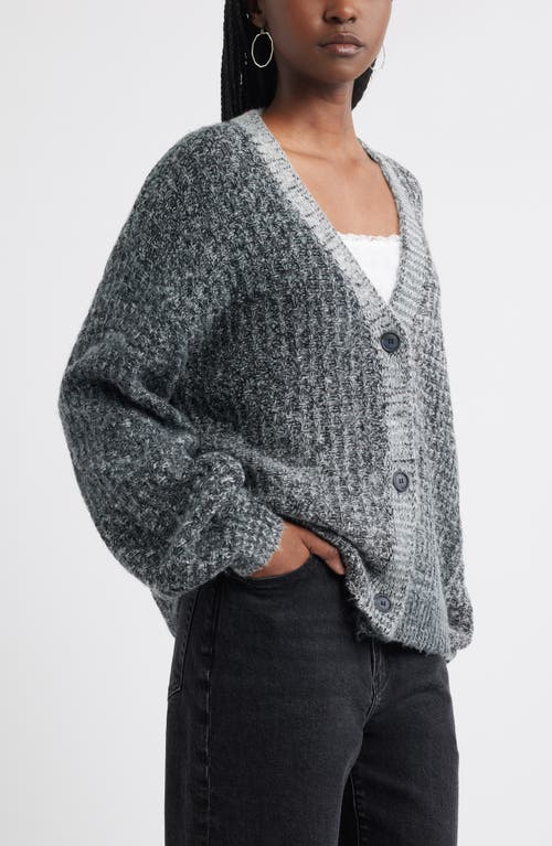 Treasure & Bond Textured V-neck Cardigan In Gray