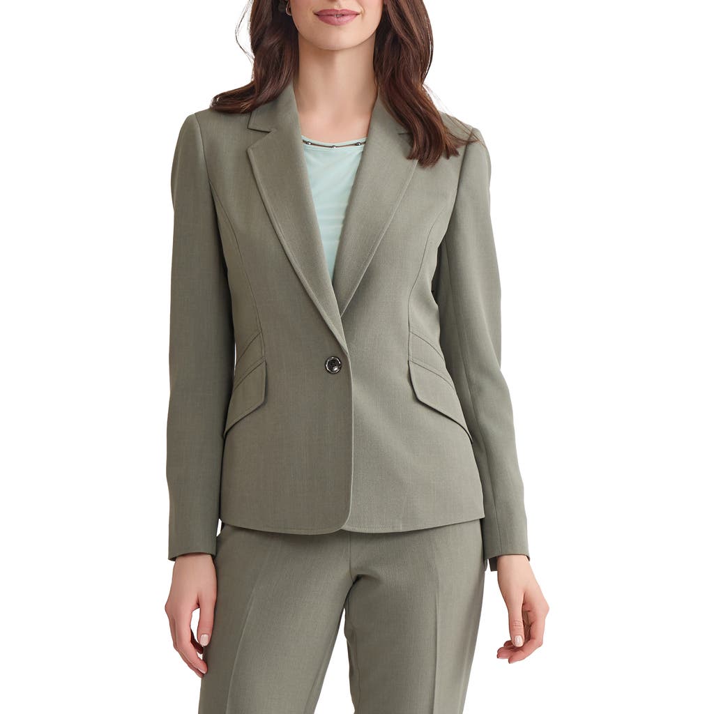 Kasper One-button Blazer In Gray