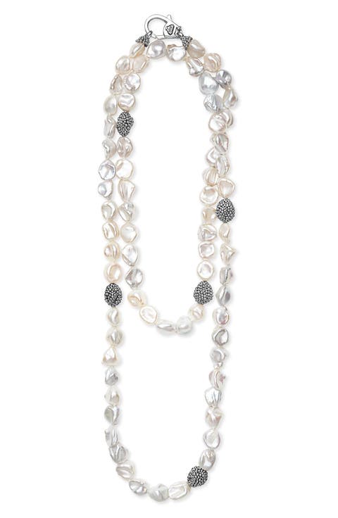 Luna Keshi Pearl Nugget Long Necklace