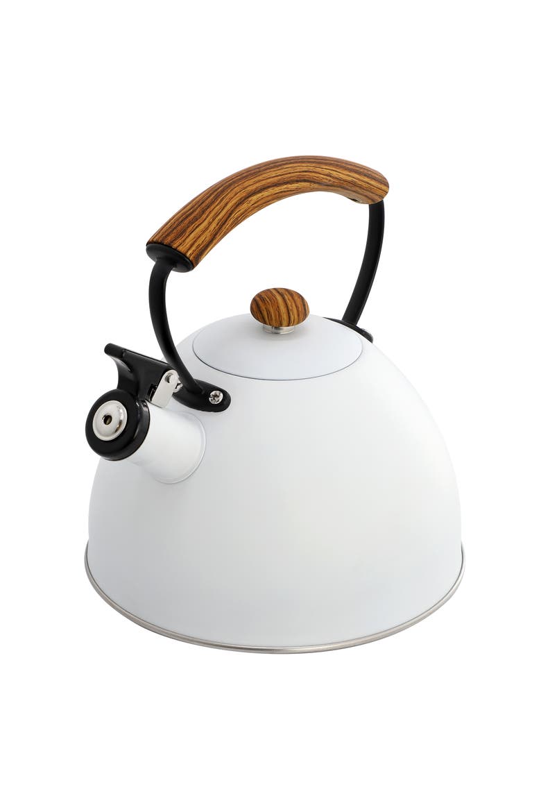 3.2 Quart Whistling Tea Kettle, Alternate, color, Matte White