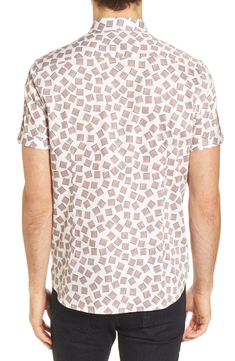 Ted Baker London Tern Geo Print Sport Shirt, Alternate, color, 