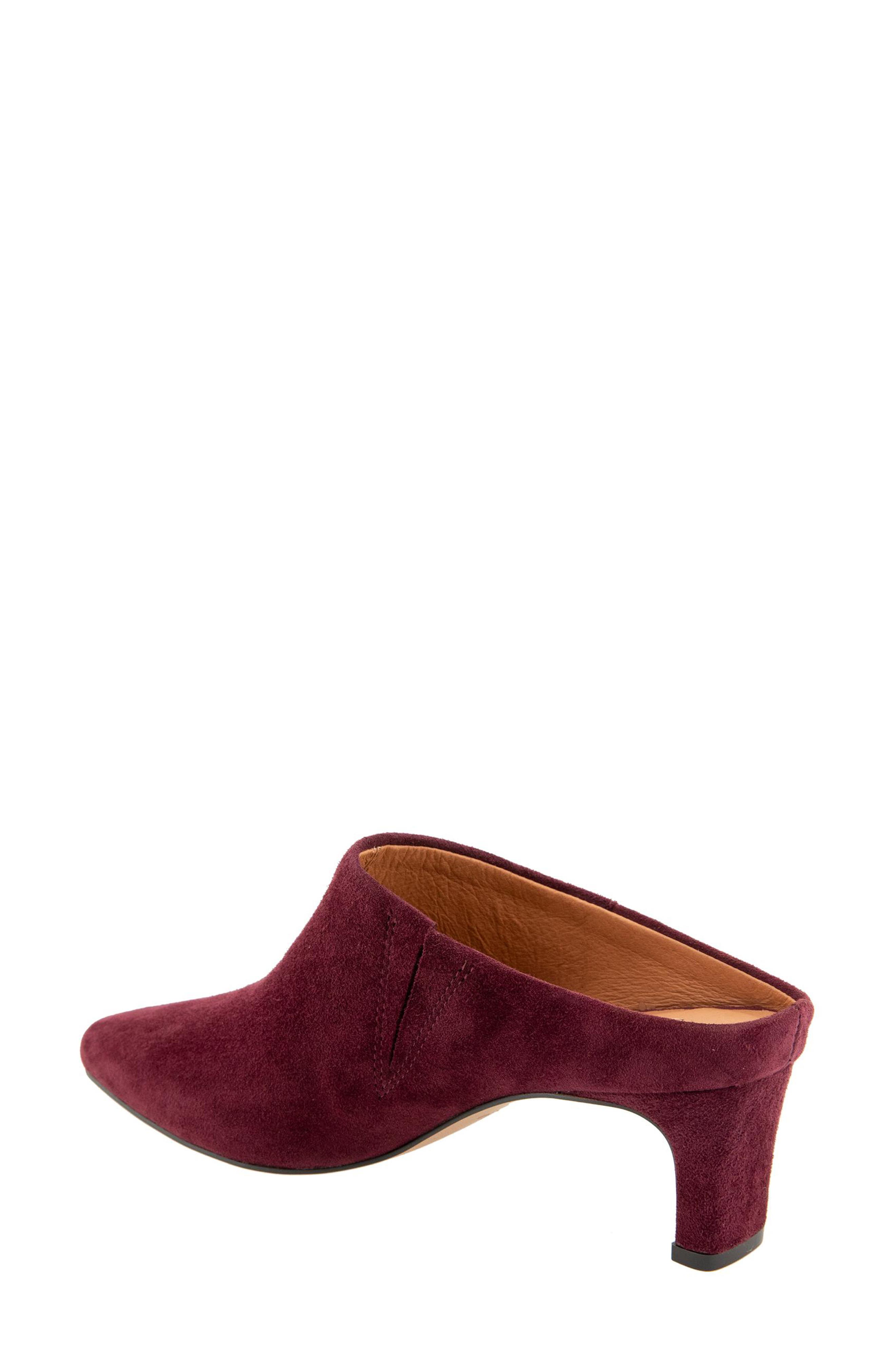 Willow Mule, Alternate, color, DARK CABERNET SUEDE
