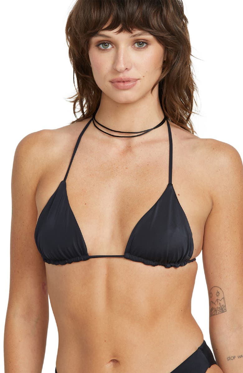 Volcom Simply Seamless Triangle Bikini Top, Alternate, color, 