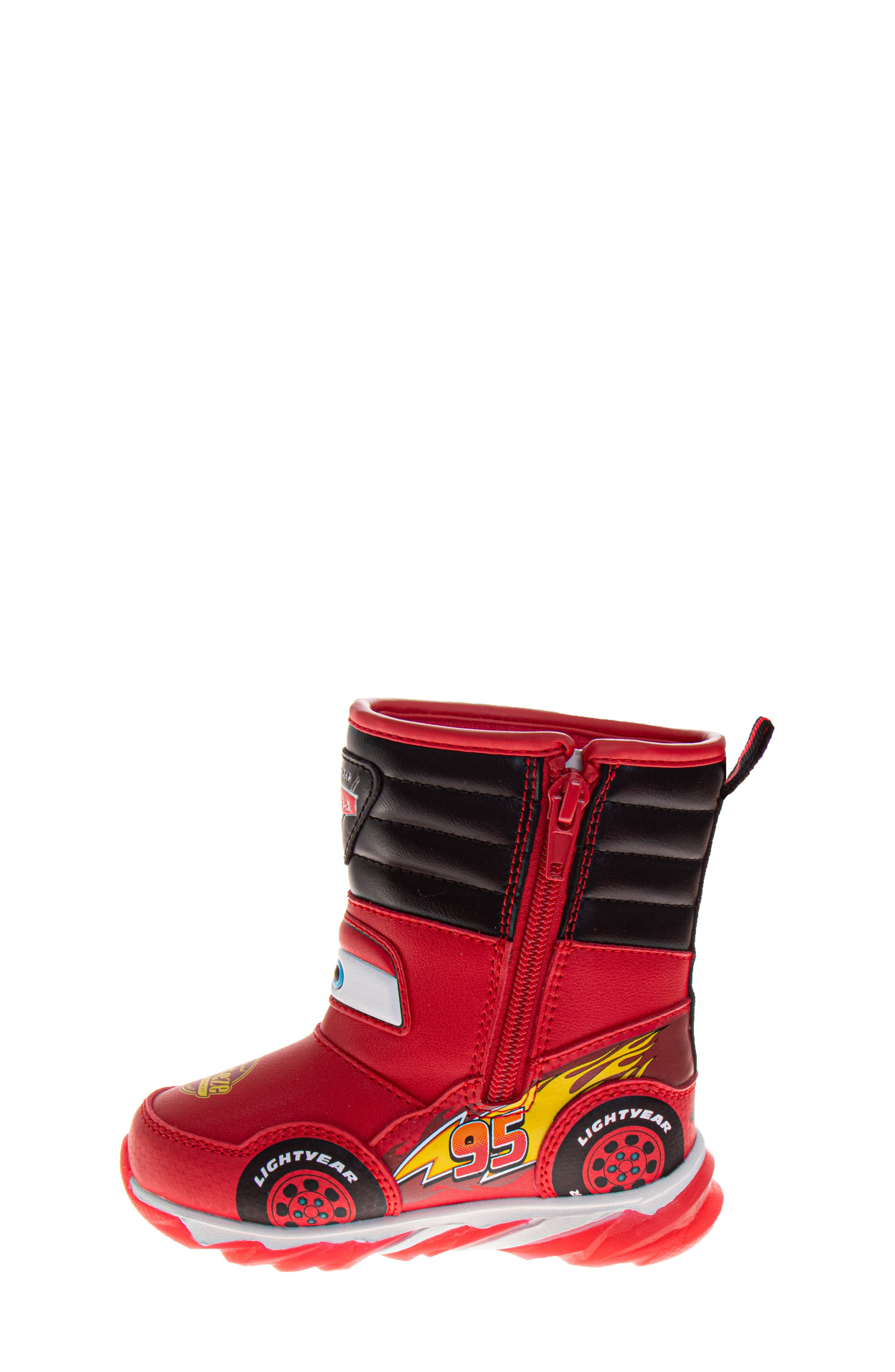 JOSMO x Disney Kids' Cars Snow Boot, Alternate, color, Red