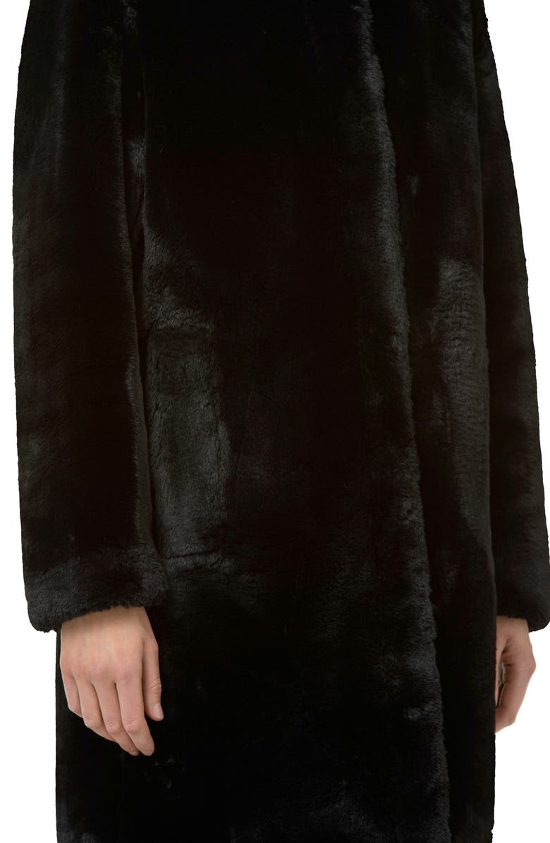 Akris punto Faux Fur Coat, Alternate, color, Black