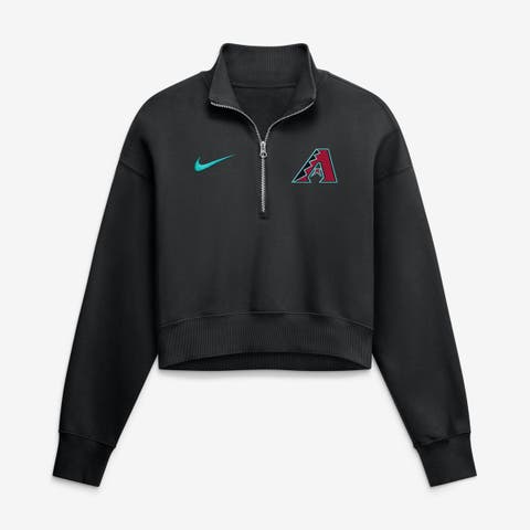 Women's Nike Black Arizona Diamondbacks Primetime Phoenix Fleece Half-Zip Sweatshirt