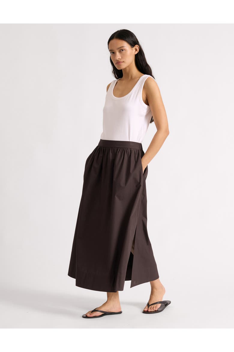 Cotton Full Skirt, Alternate, color, Chocolate