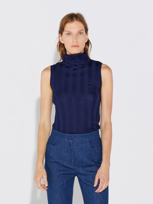 Callas Milano Romy Sleeveless Turtleneck In Blue