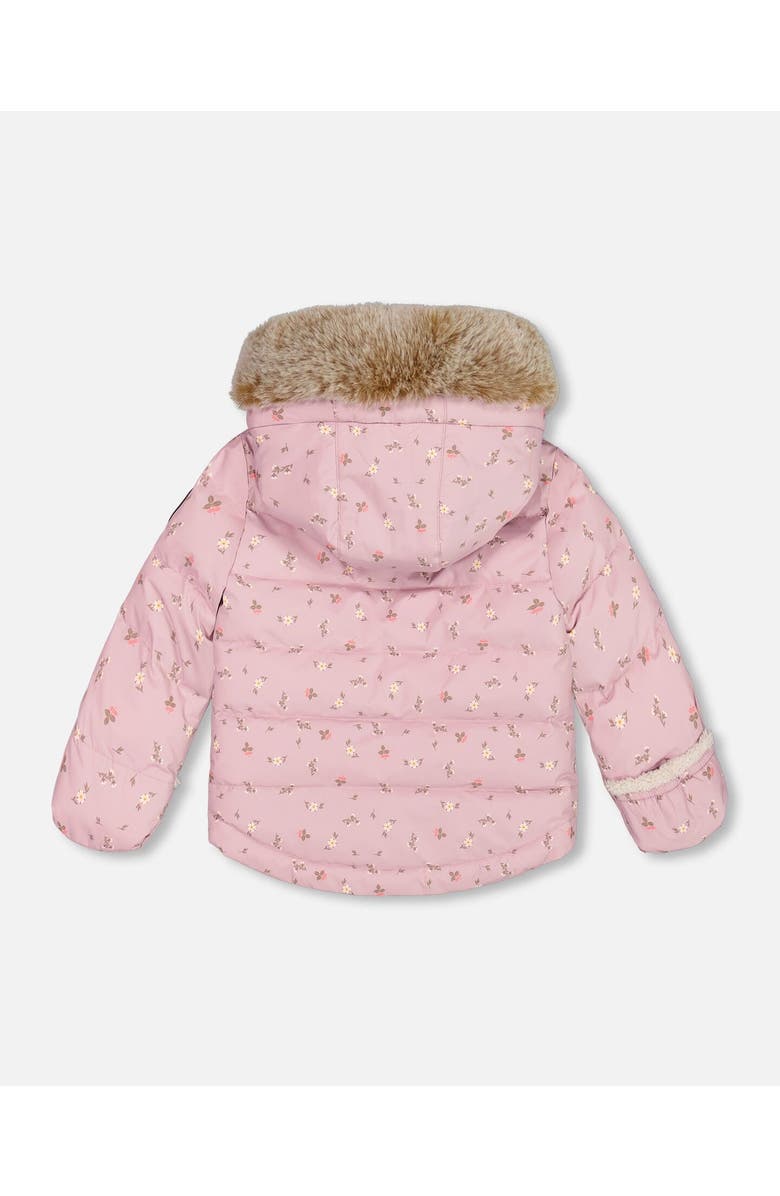 Deux par Deux Baby Boy's Two Piece Baby Snowsuit Rose Printed Mini Flowers, Alternate, color,