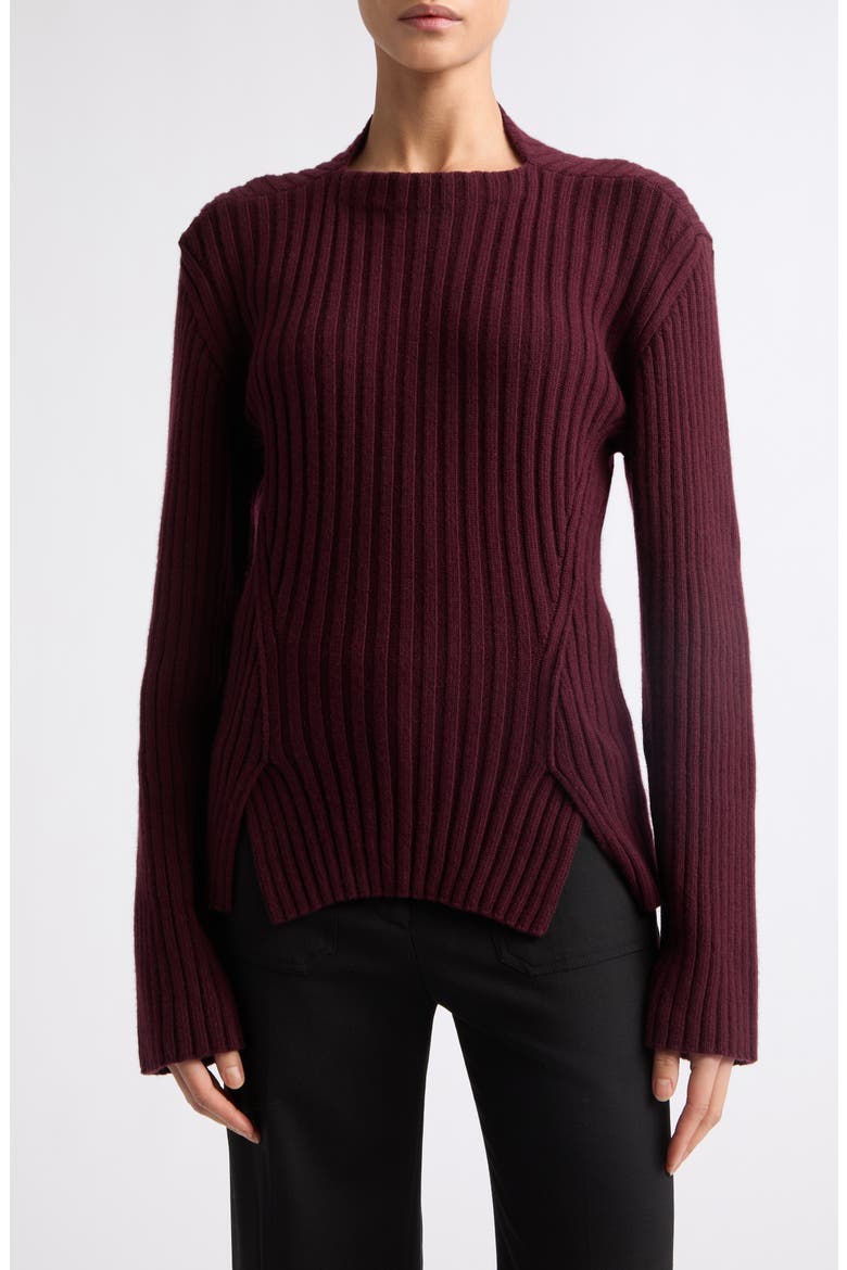 Rib Wool & Cashmere Sweater, Main, color, ACAI