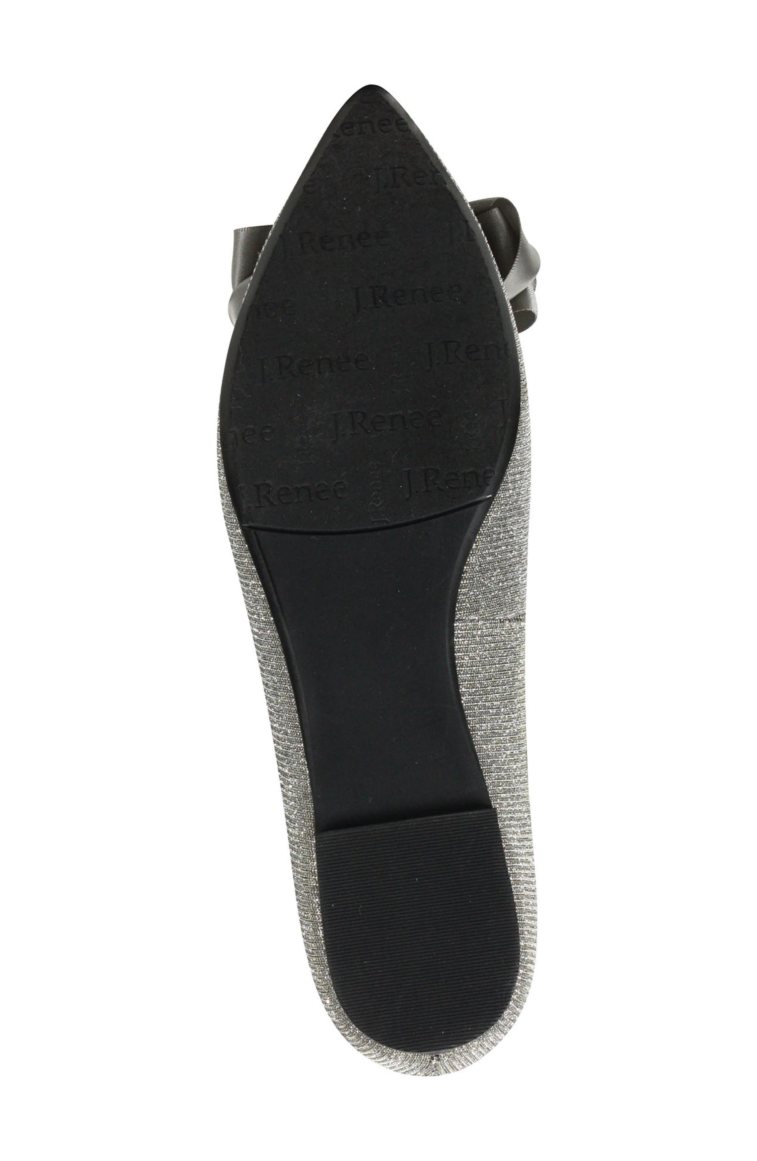Allitson Bow Flat, Alternate, color, PEWTER FABRIC