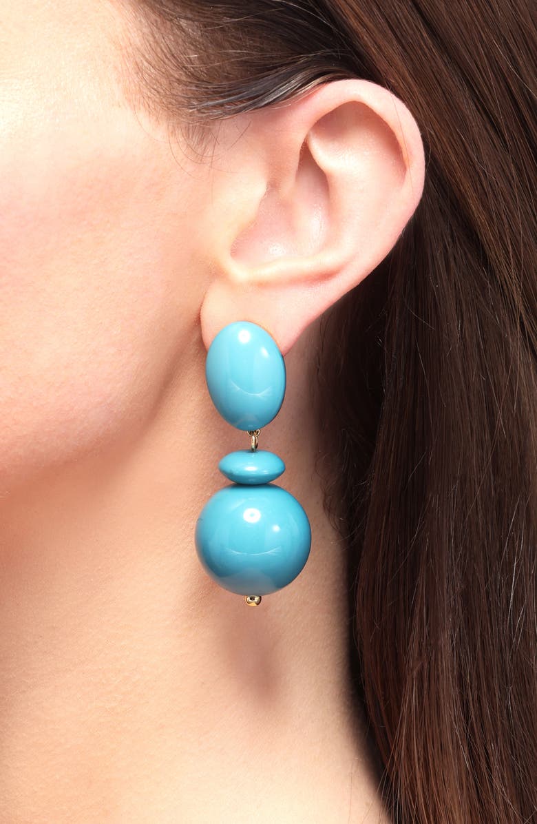 Lele Sadoughi Aventura Beaded Drop Earrings, Alternate, color, Turquoise