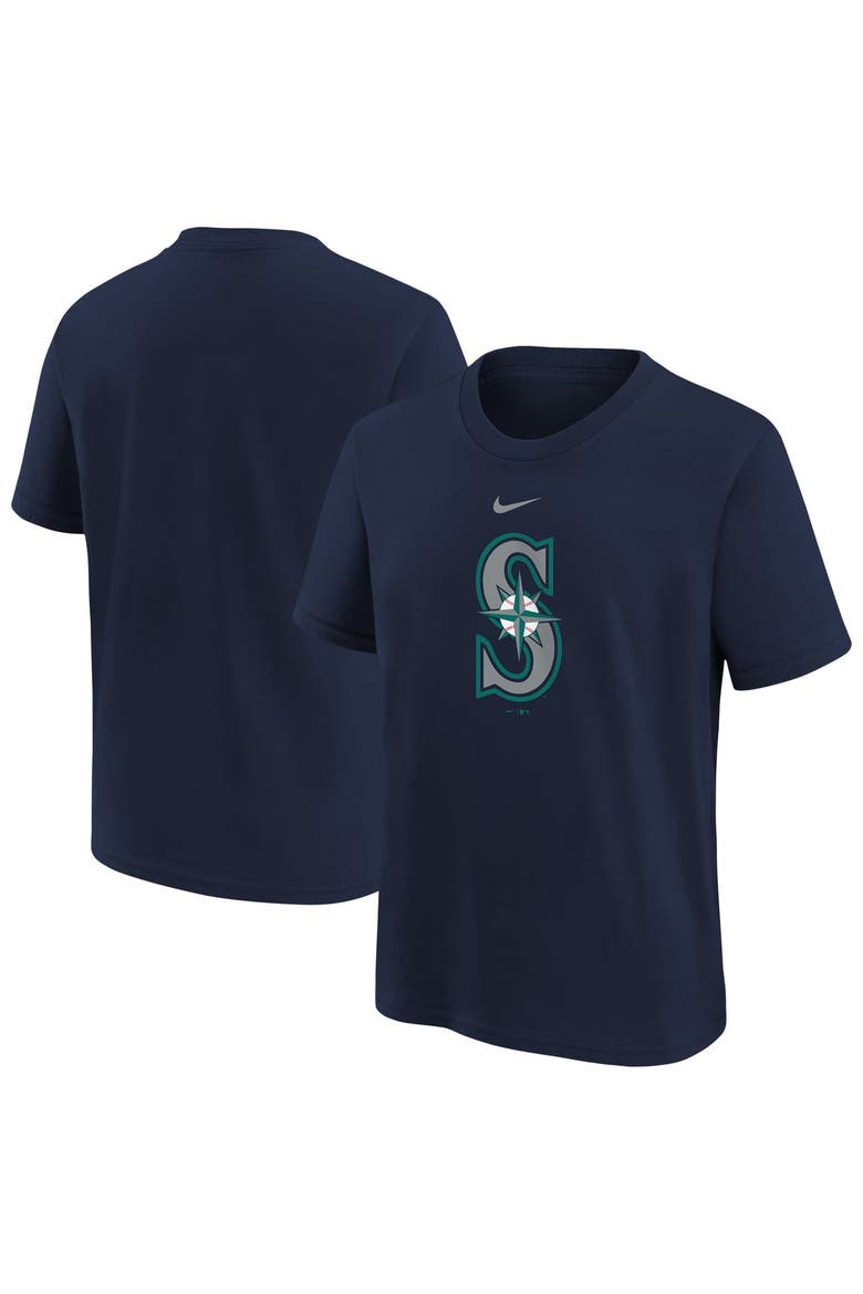 Youth Nike  Navy Seattle Mariners Large Logo T-Shirt, Main, color, Navy