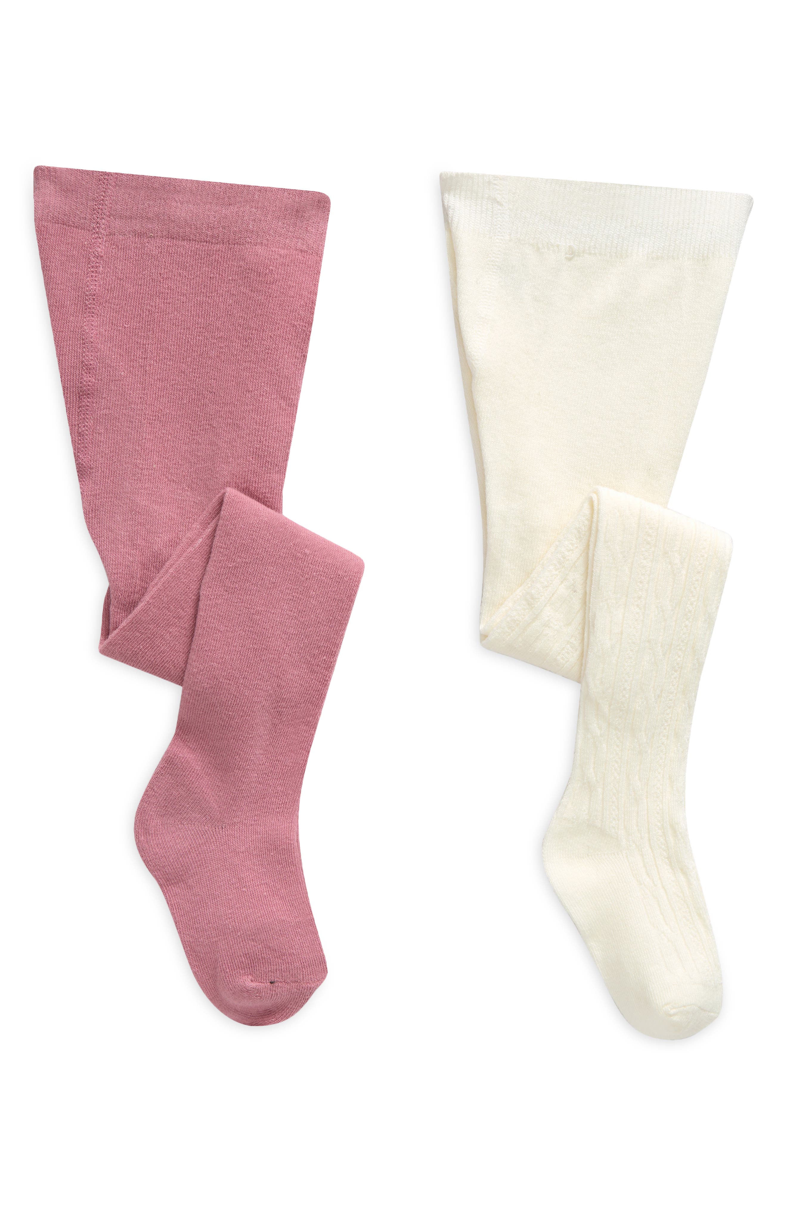 Capelli New York Solid Sweater Tights - Pack of 2 in Ivory 