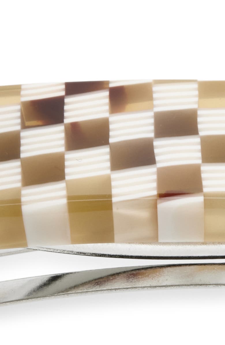 MACHETE No. 3 Heirloom Tortoise Checker Barrette, Alternate, color, Tortoise Checker